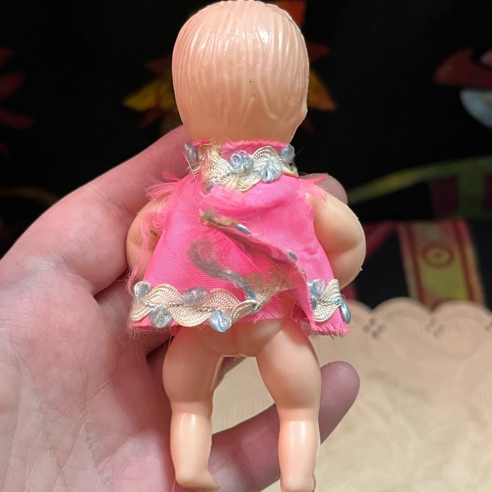 VTG Vintage Celluloid Plastic Made in Hong Kong Mini Baby Doll - Picture 3 of 7